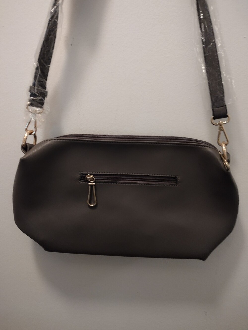 Classic Black Crossbody Bag with Gold Hardware